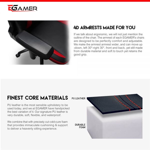 Egamer stolac RED  Cijena