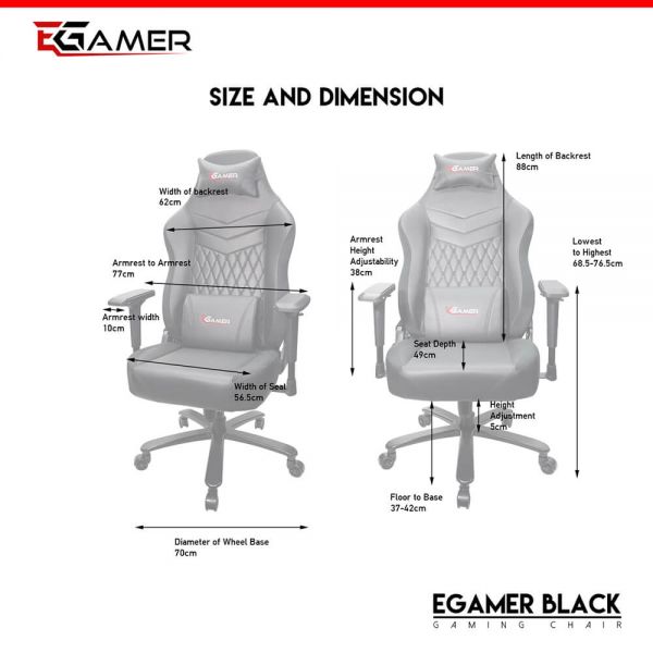 Egamer stolac BLACK Cijena