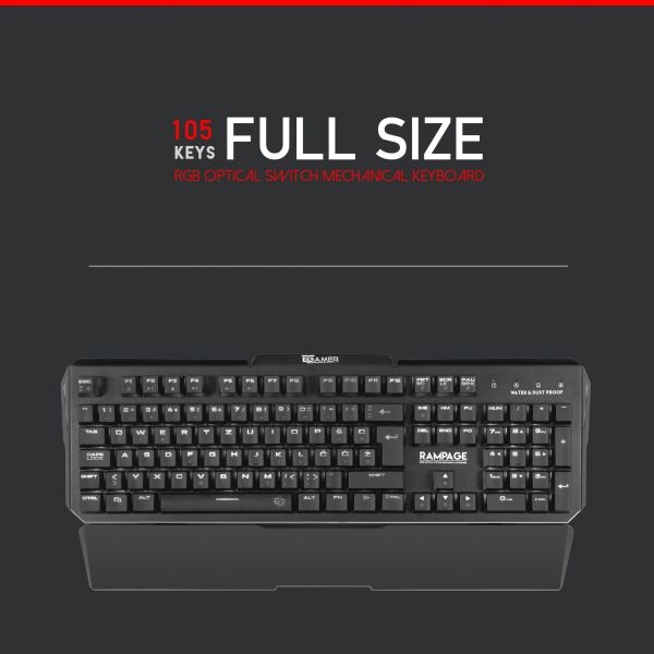 RAMPAGE Mehanička MK95 RGB Gaming Tipkovnica, Optical switch HR layout Cijena