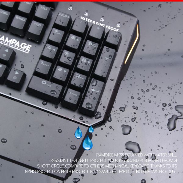 RAMPAGE Mehanička MK95 RGB Gaming Tipkovnica, Optical switch HR layout Cijena
