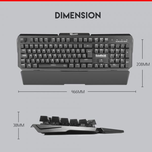 RAMPAGE Mehanička MK95 RGB Gaming Tipkovnica, Optical switch HR layout Cijena