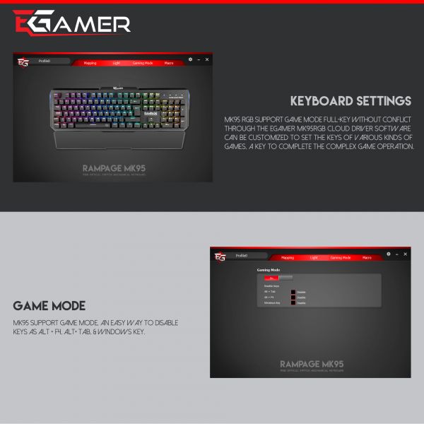 RAMPAGE Mehanička MK95 RGB Gaming Tipkovnica, Optical switch HR layout Cijena
