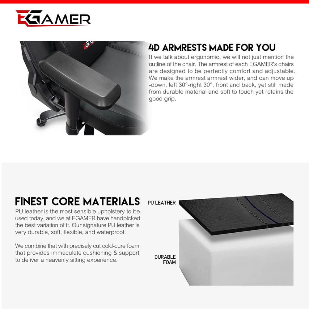 Egamer stolac BLACK