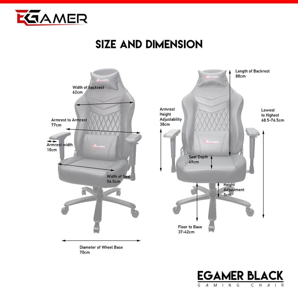 Egamer stolac BLACK