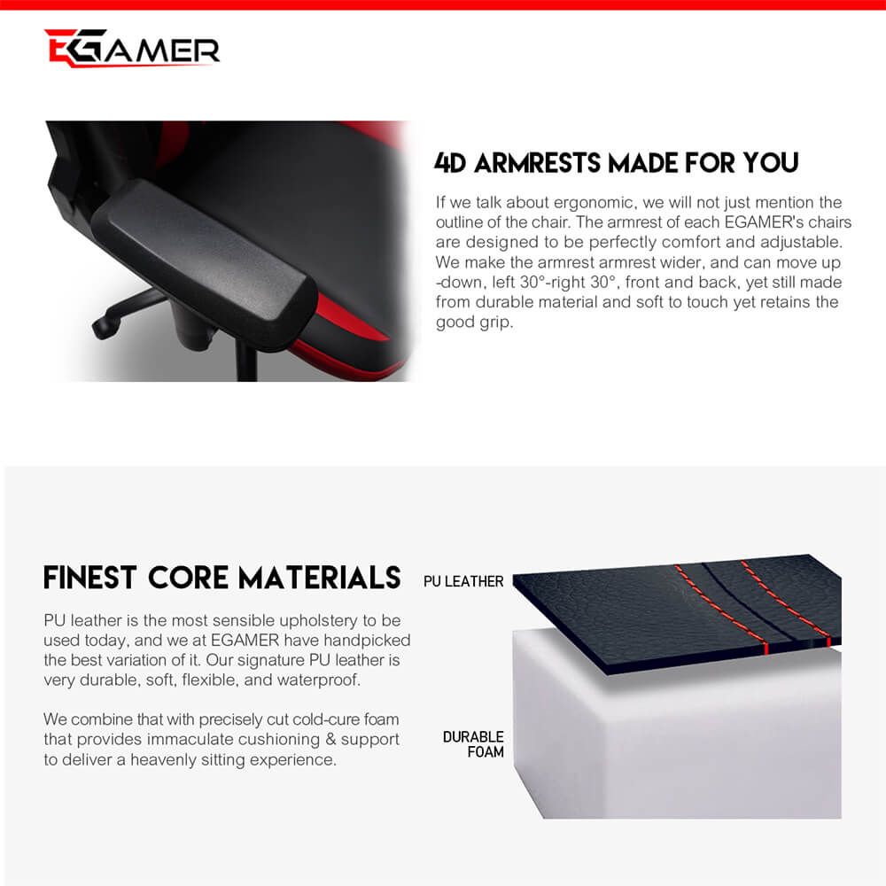 Egamer stolac RED