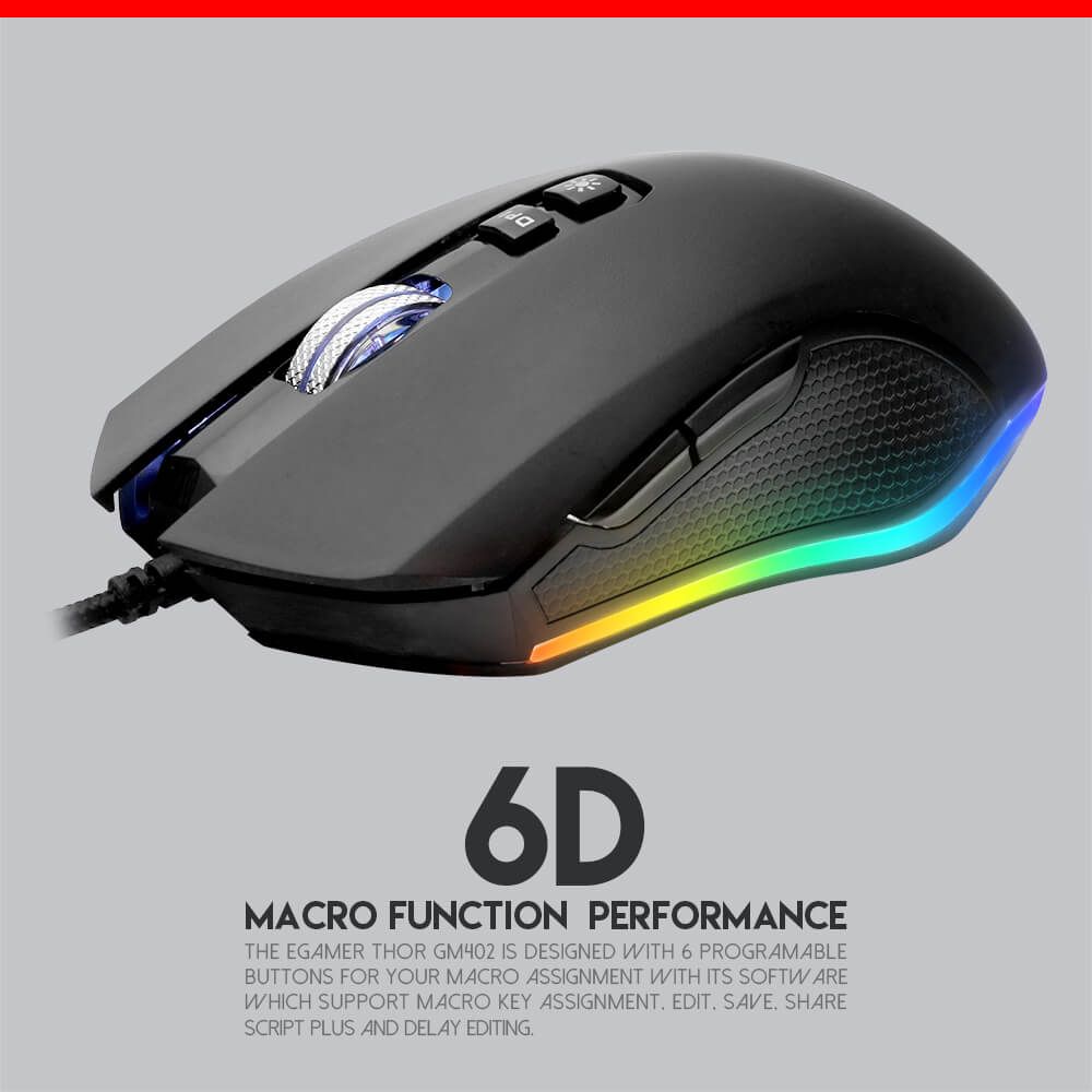 THOR GM402 RGB Pro Gaming Miš 4800dpi