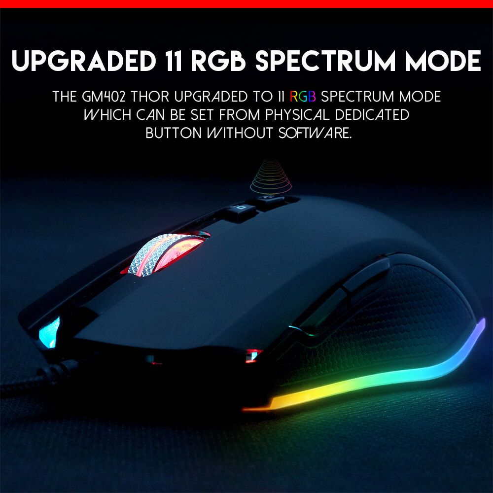 THOR GM402 RGB Pro Gaming Miš 4800dpi