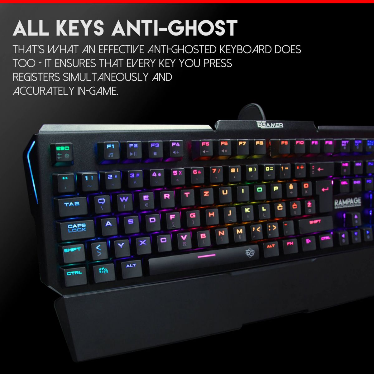 RAMPAGE Mehanička MK95 RGB Gaming Tipkovnica, Optical switch HR layout
