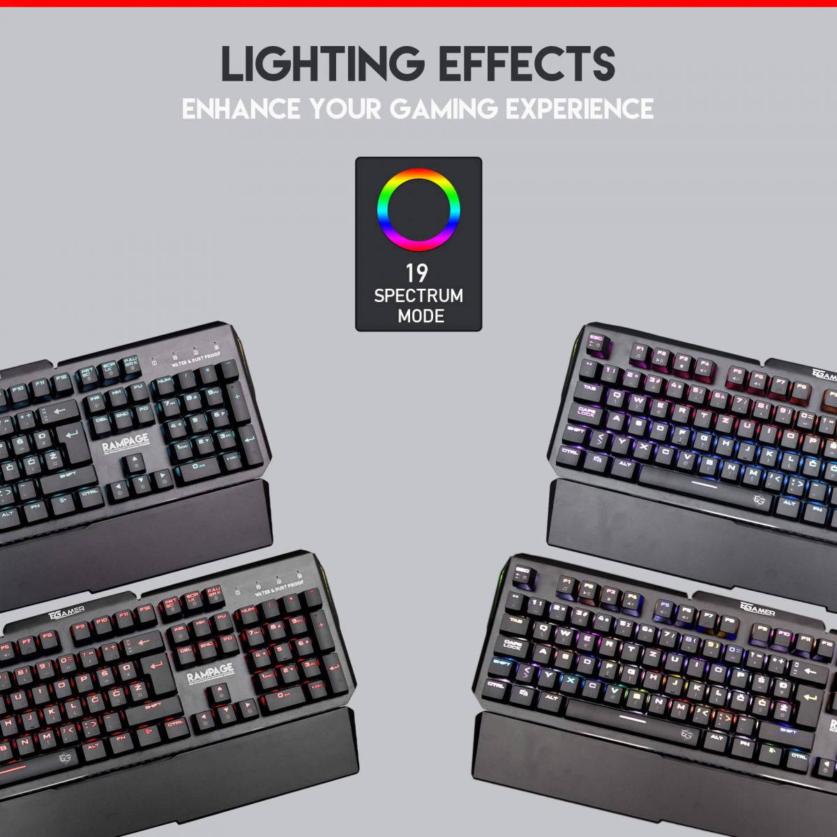RAMPAGE Mehanička MK95 RGB Gaming Tipkovnica, Optical switch HR layout