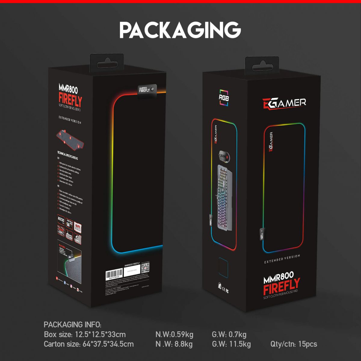 FIREFLY MMR800 RGB podloga za miš
